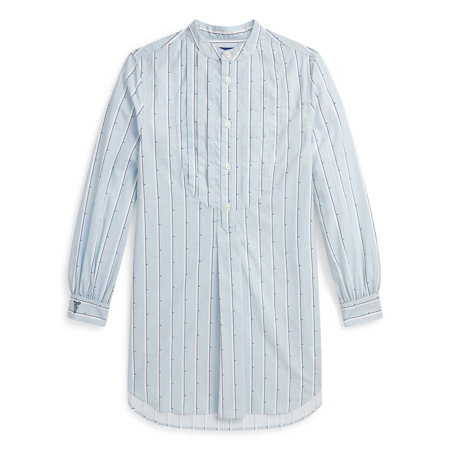 Ralph Lauren Striped Pleated Cotton Shirtdress 7-16
